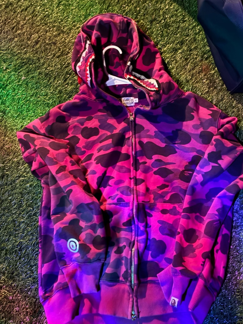BAPE pink & purple Camo Zip-Up Hoodie